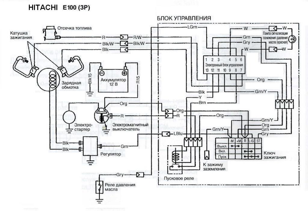 Бензиновый генератор схема электрическая принципиальная схема
