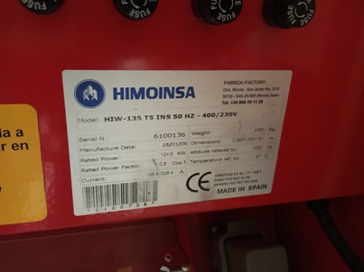 Плановая диагностика дизель генератора HIMOINSA HIW-135 T5